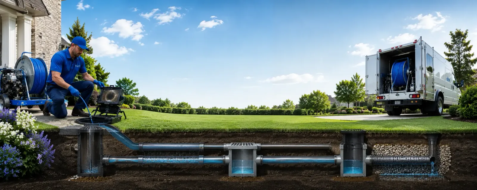 Outdoor drain cleaning information for Hunter, NY
